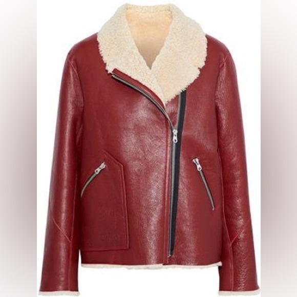 SANDRO Alan Shearling Jacket - Picture 1 of 3